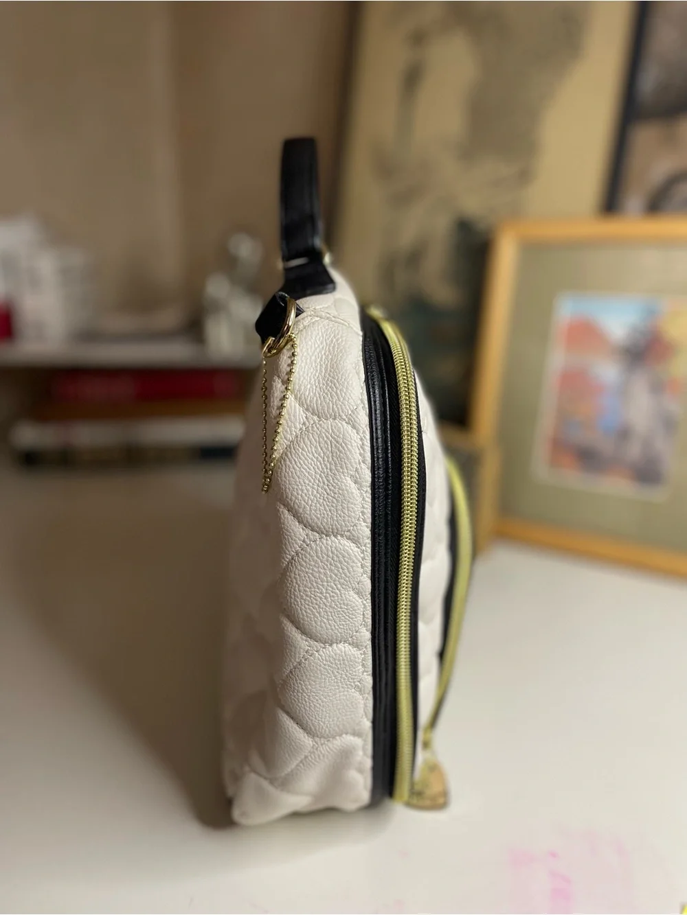 Betsey Johnson Quilted Heart-Pattern Insulated Lunch Bag